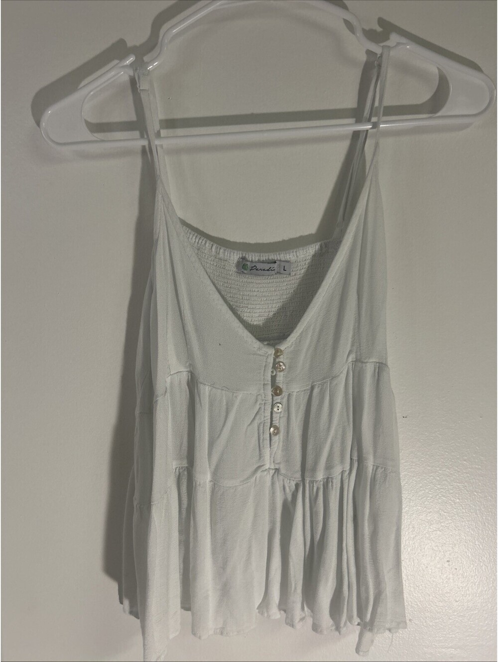 Paradise Large White Tank Top